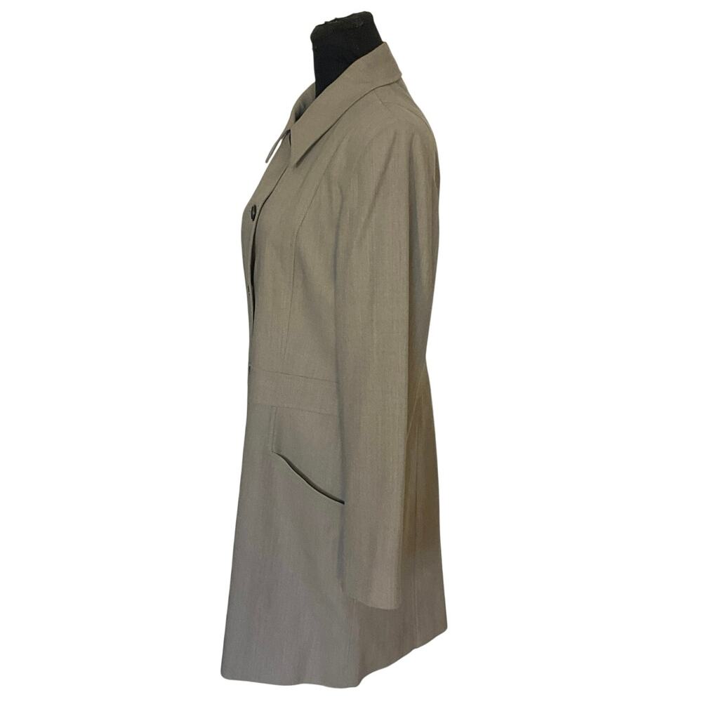 Pendleton Beige Wool Blend Single-Breasted Coat - Picture 3 of 10